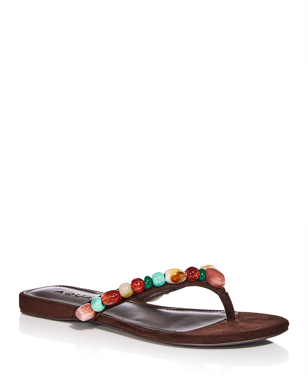Aqua Women's Jules Embellished Thong Sandals - Exclusive