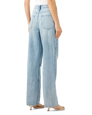 Primrose High Rise Relaxed Jeans in Metallic Moonwashed Indigo