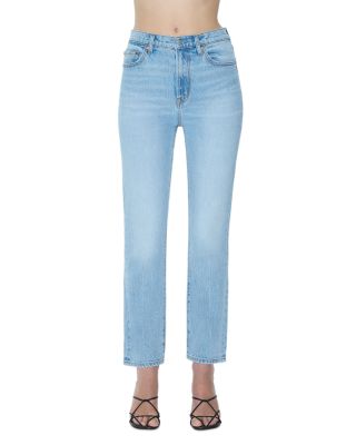 Bri High Rise Slim Straight Ankle Jeans in Day Off