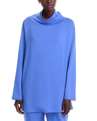 Terry Hug Drapey Funnel Neck Tunic