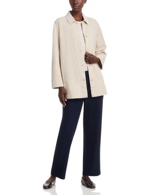 Garment Dyed Utility Classic Collar Long Jacket