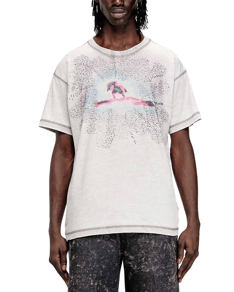 Diesel Sequin Graphic Crewneck T-Shirt
