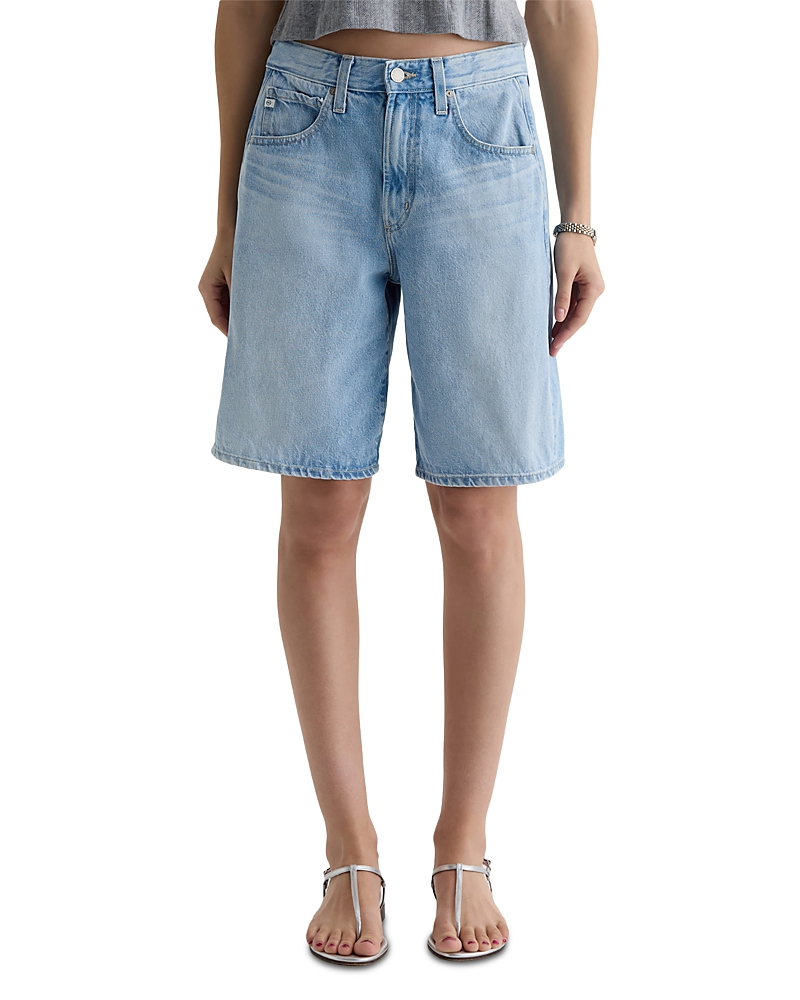 Ag Hattie High Rise Denim Bermuda Shorts