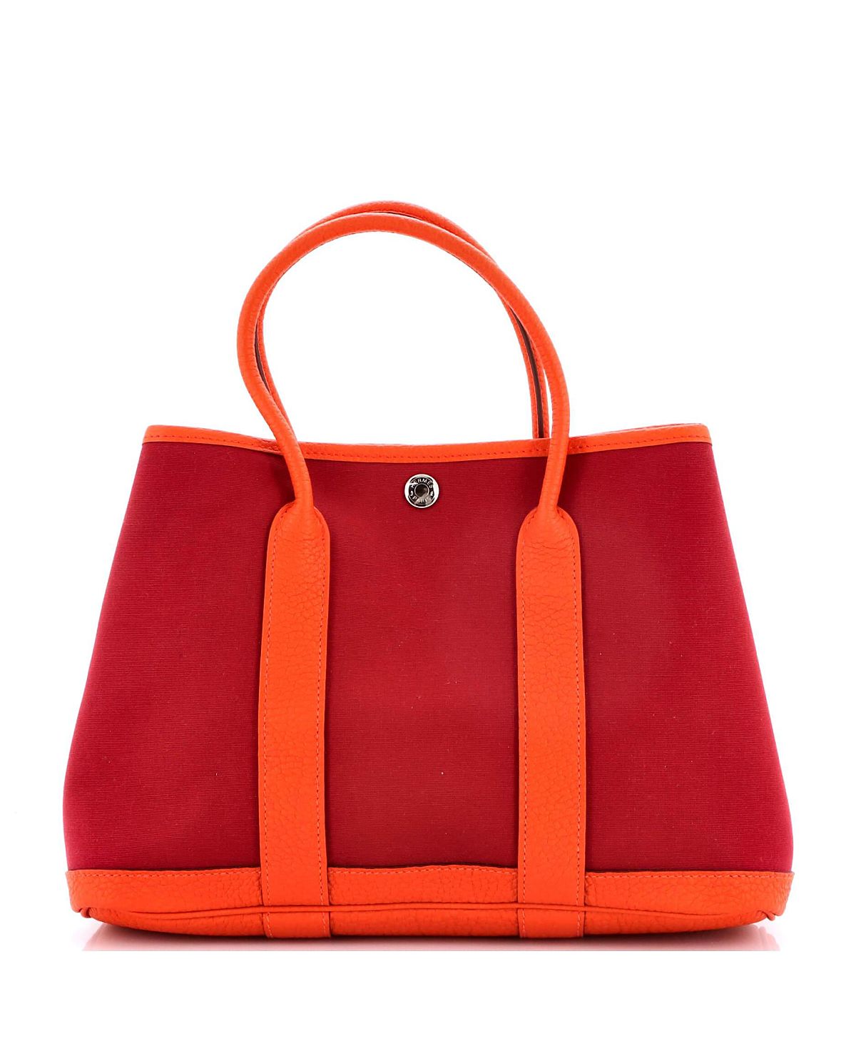 Pre-Owned HERMES 30 Garden Party Tote Toile and Leather