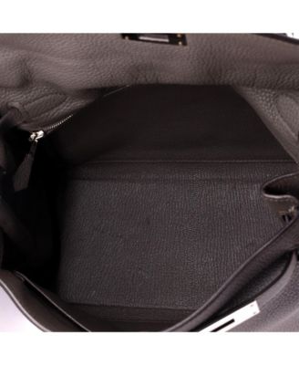Kelly 28 Handbag Grey Clemence with Palladium Hardware