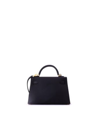 Kelly 20 Handbag Black Epsom with Gold Hardware