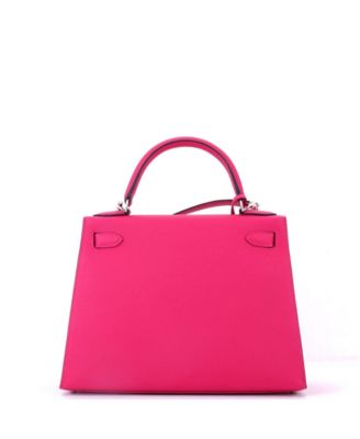 Kelly 28 Handbag Verso Epsom with Palladium Hardware