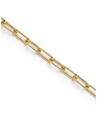 Solid Yellow Gold Large Paperclip Necklace