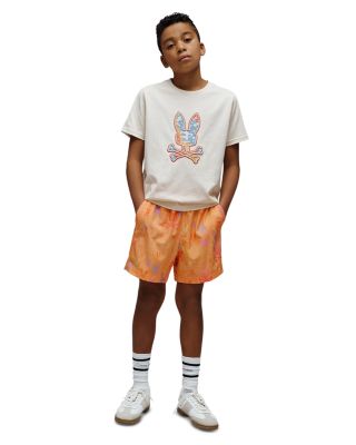 Unisex Van Allover Bunny Pattern Swim Trunks - Little Kid, Big Kid