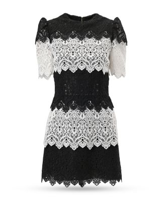 Tiered Lace Mini Dress