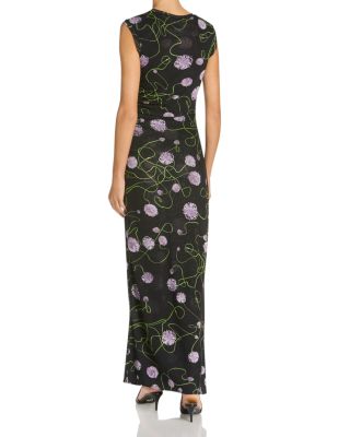 Mesh Twisted Floral Dress