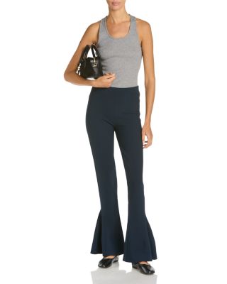 Silk Flare Hem Pants