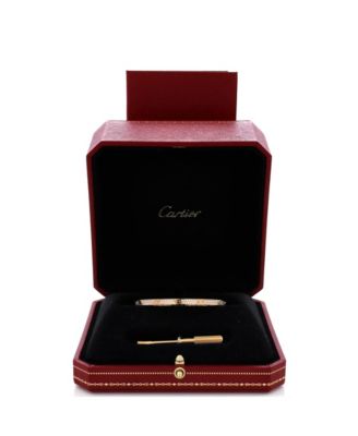  Small Love Bracelet 18K Gold with Pave Diamonds