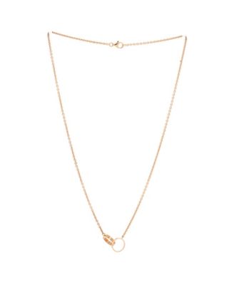  Love Interlocking Necklace 18K Rose Gold, 17.25"
