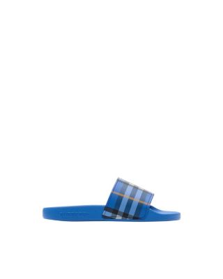 Unisex Check Slides - Toddler, Little Kid