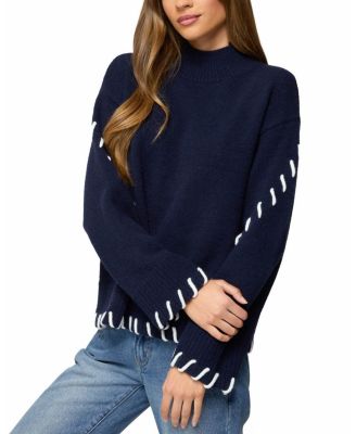 Indah Contrast Stitch Oversized Sweater