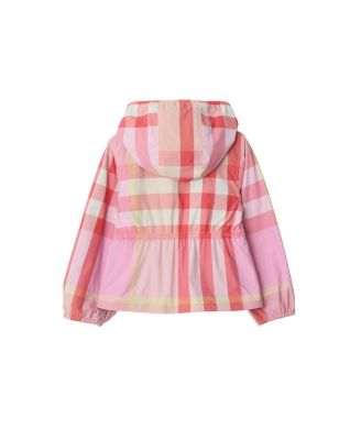 Girls' Reversible Check Nylon Hooded Jacket - Baby, Little Kid, Big Kid
