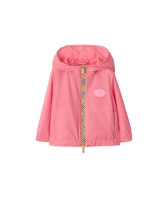 Girls' Checker-tape Nylon Hooded Jacket - Baby, Little Kid