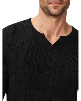 Vinny Broken Pattern Henley Shirt