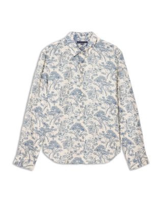 Slim Fit Skull Tree Graphic Shirt