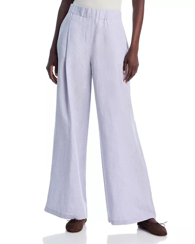 Lafayette 148 New York Wide Leg Astor Pleated Pants