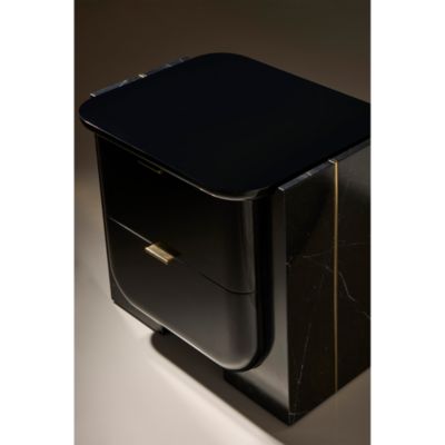 Overlap Small Nightstand, Dark