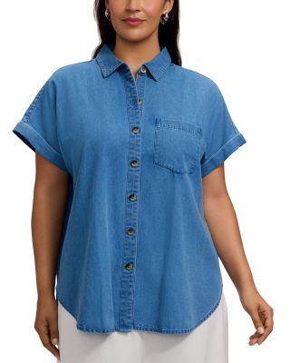 Abigail Short Sleeve Denim Shirt