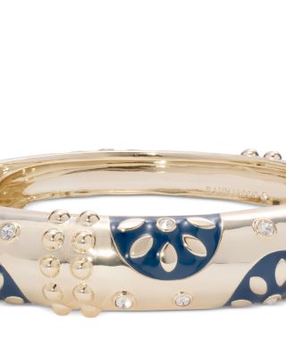 Aria Pav&eacute; Flower Large Bangle Bracelet