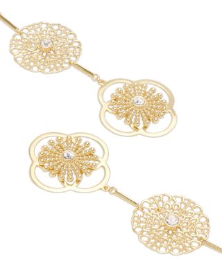 Selena Crystal Triple Drop Earrings