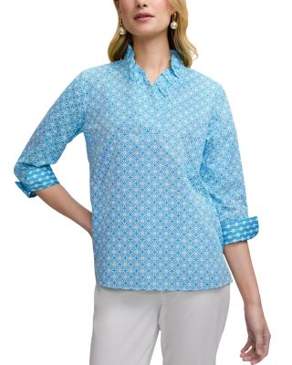 Tammy Geo Lattice Print Top 