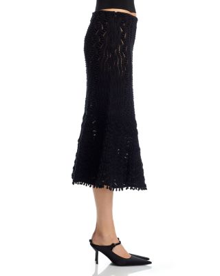 Fine Cotton Popcorn Knit Top & Skirt