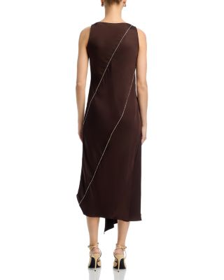 Sleeveless Asymmetric Midi Dress