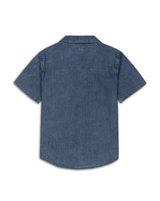 Boys' Short Sleeved Chambray Denim Shirt -  Big Kid