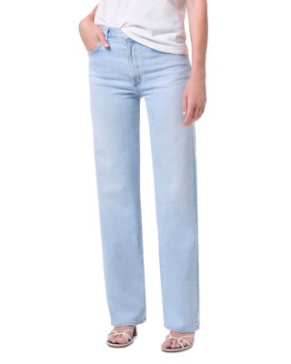 Harper Mid Rise Relaxed Straight Jeans in Flaunt