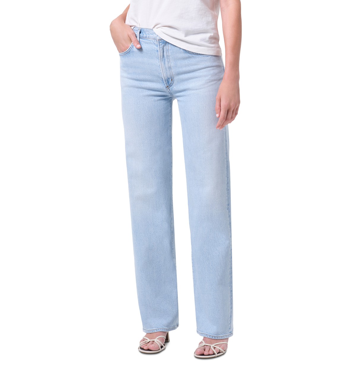 Harper Mid Rise Relaxed Straight Jeans in Flaunt