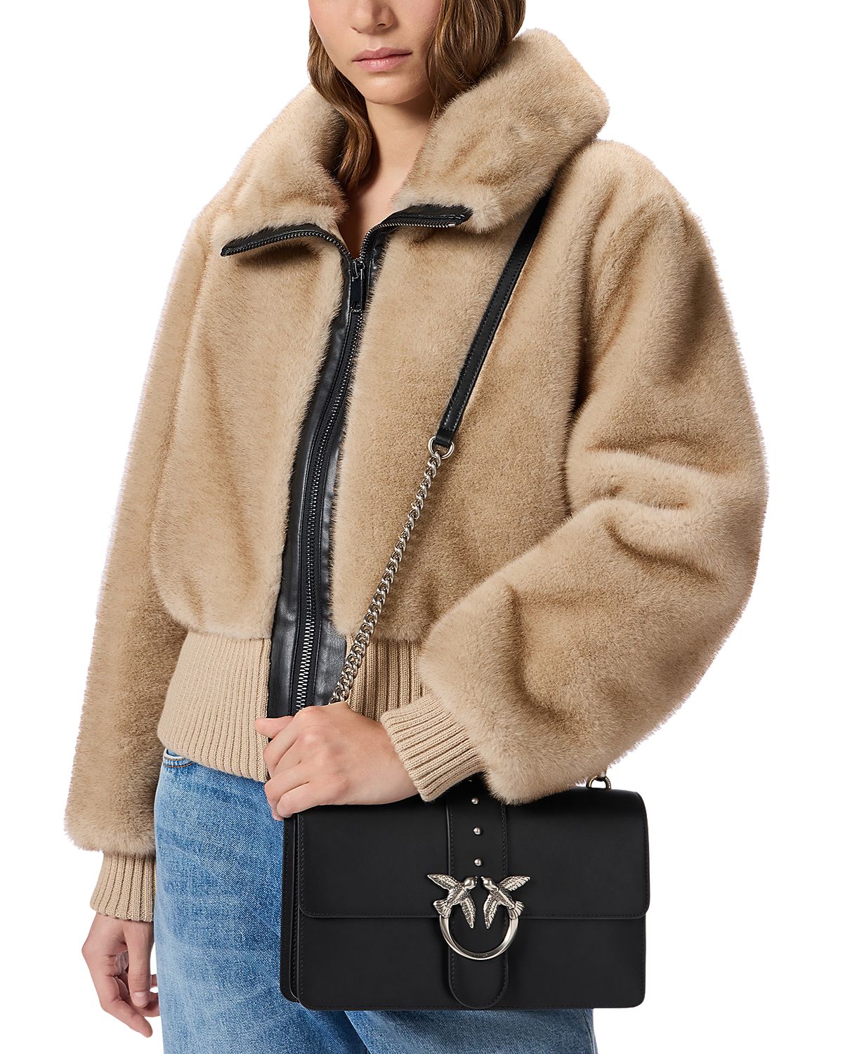 Pinko Love One Classic Leather Crossbody
