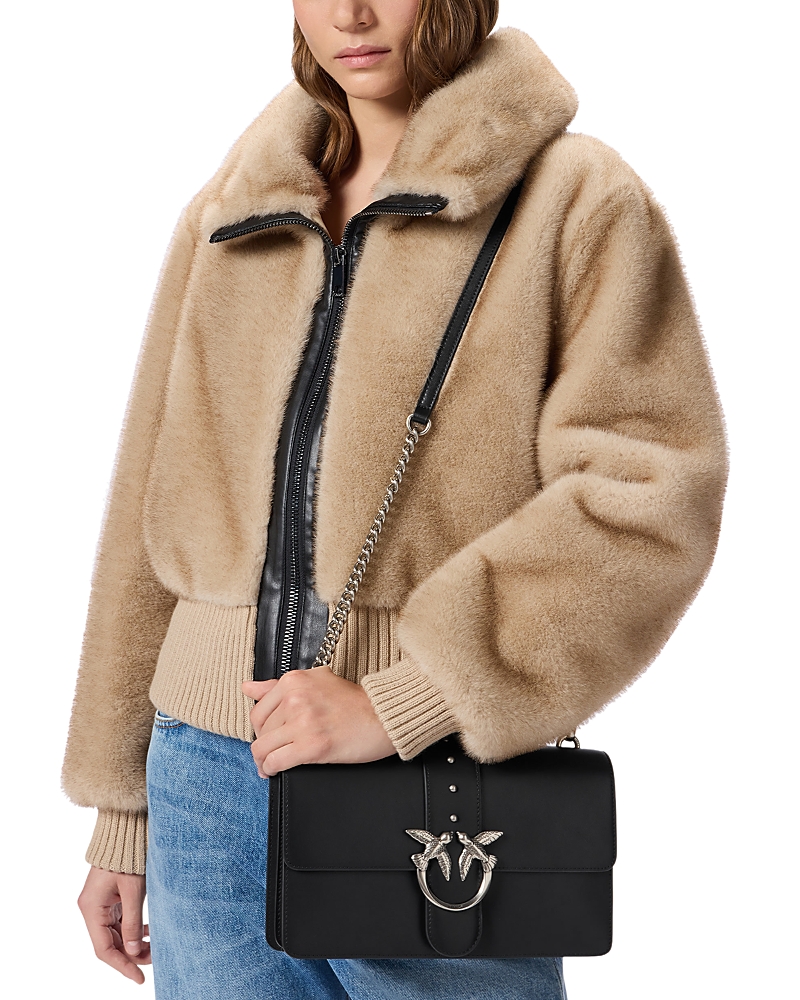 Pinko Love One Classic Leather Crossbody