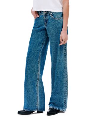 Lexi Low Rise Relaxed Wide Leg Jeans in Satisfaction 