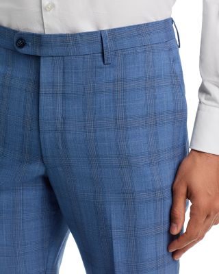 Slim Fit Plaid Suit Pants
