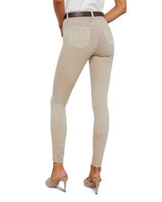 Marguerite Mid Rise Skinny Jeans in Biscuit