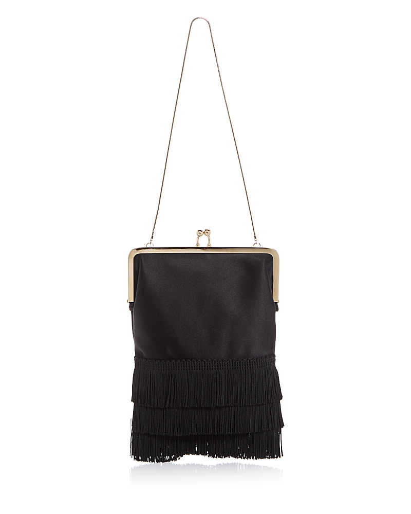 Reformation Skye Mini Satin Top Handle Bag