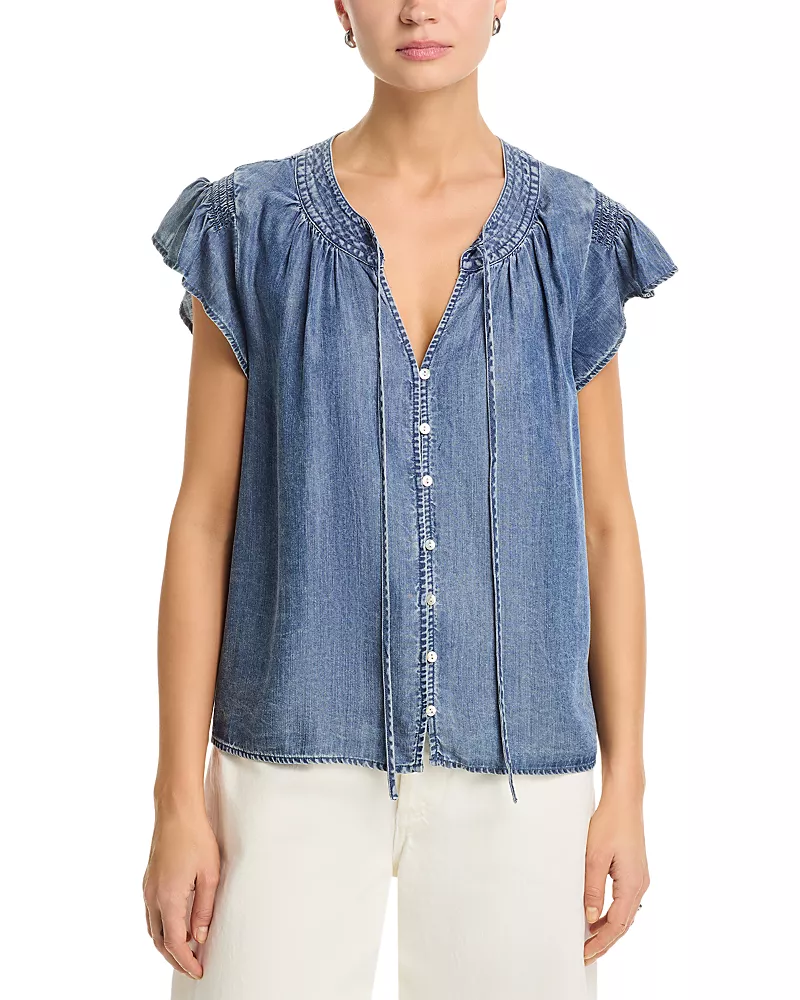 Rails Aviva Flutter Sleeve Blouse