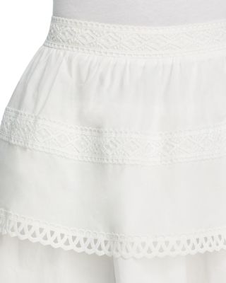Embroidered Tier Mini Skirt - Exclusive