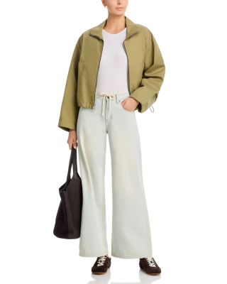 Salt Wash Stretch Denim Wide Leg Pants