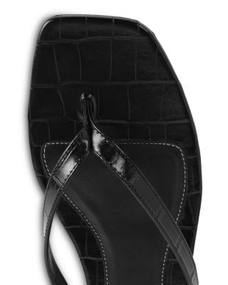 Women's Croco Embossed Flip Flops