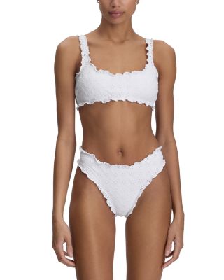 Ruffle High Leg Scoop Bikini Bottom