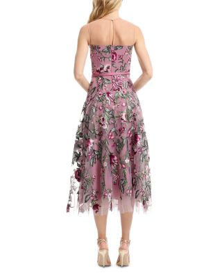 Rosemary Sweetheart Belted Illusion Dress