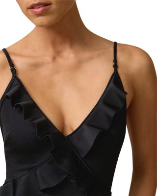 Lustre Frill Wrap One Piece Swimsuit