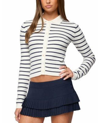 Loreen Striped Knit Cardigan