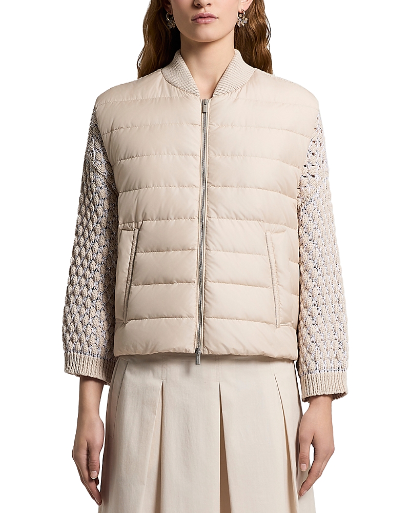 Peserico Bomber Collar Puffer Vest